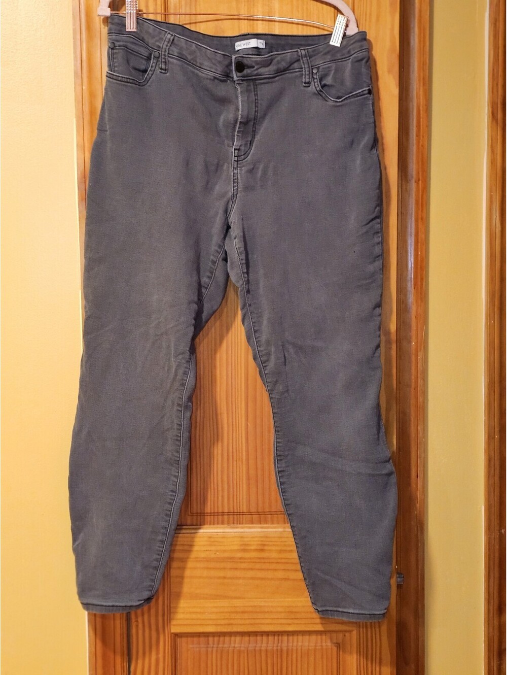 Nine West Womens Grey Skinny Jeans Plus Size 18